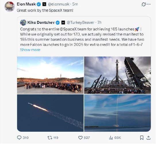 配资炒股配资门户 SpaceX今年完成165次发射任务，年底前还有两次